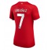 Liverpool Luis Diaz #7 Voetbalkleding Thuisshirt Dames 2023-24 Korte Mouwen